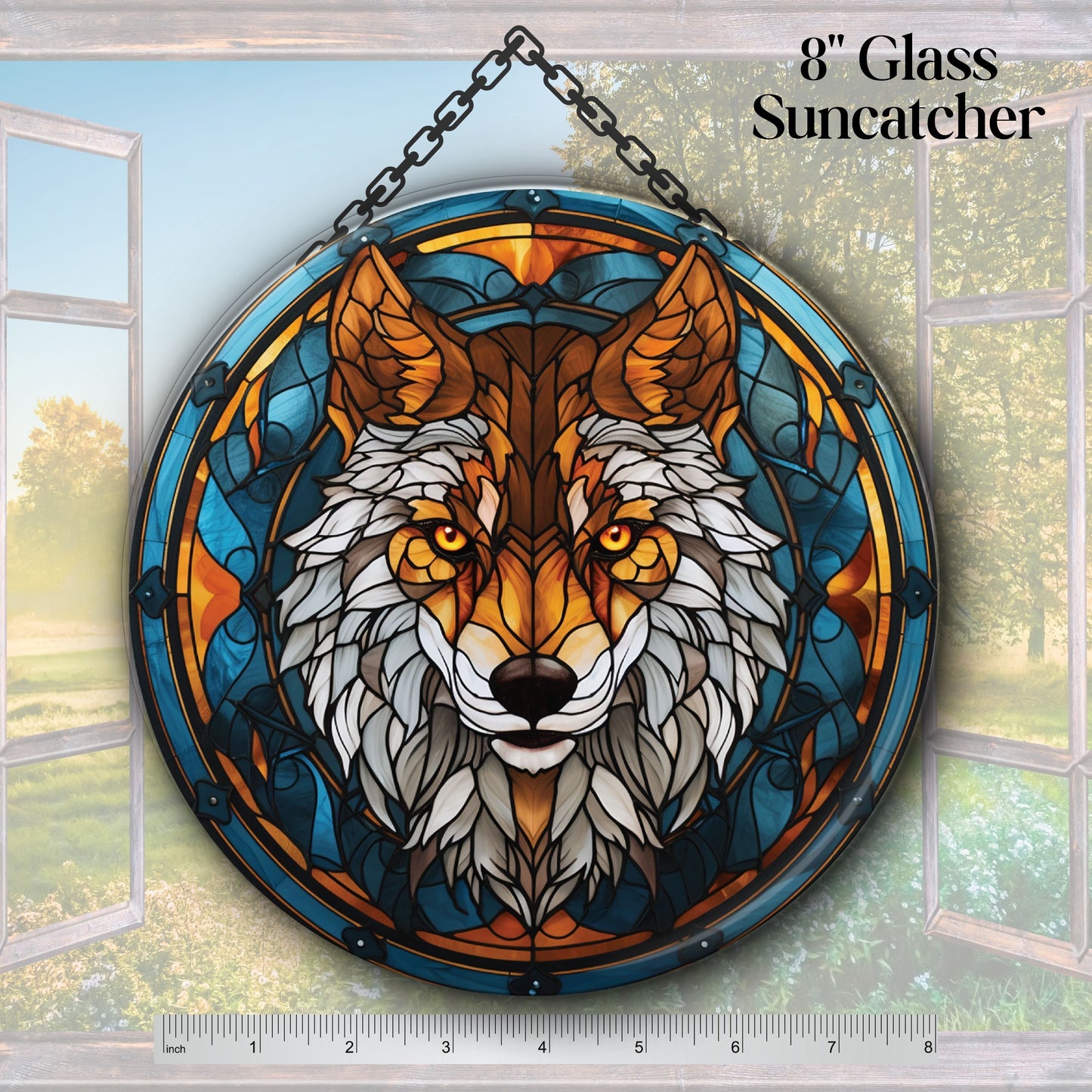Grey Wolf Suncatcher for Windows 144-04