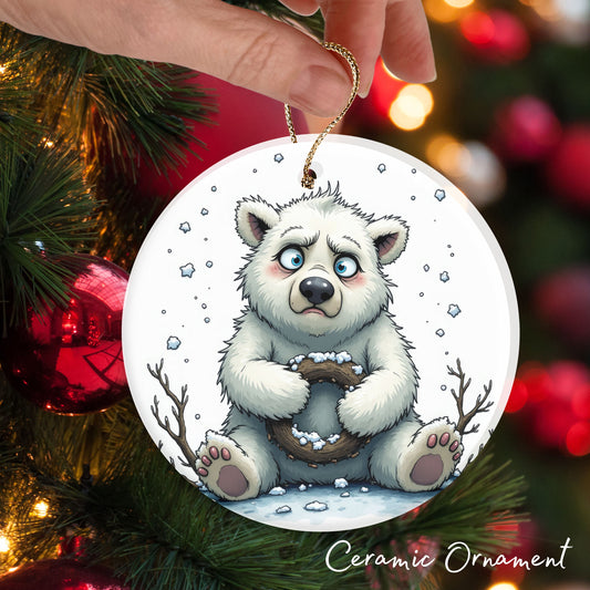 Grumpy Christmas Critter Polar Bear 100-07