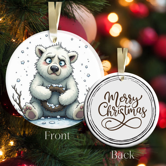 Grumpy Christmas Critter Polar Bear 100-07