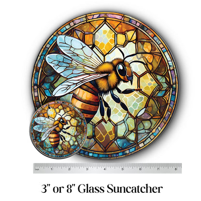 Glass Suncatcher Stained Glass 96-09 Honey Bee