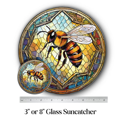 Glass Suncatcher Stained Glass 96-17 Honey Bee