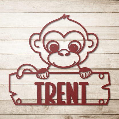 Monkey_Nursery_Metal_Decor_Red_Simple_Wood_BKGD_Mockup.png