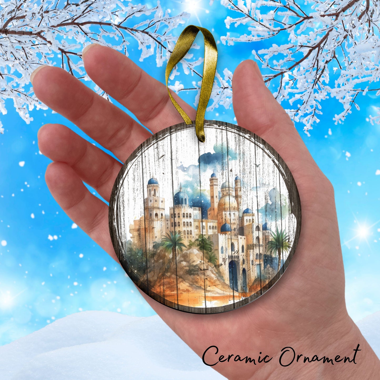 Christmas Nativity Ceramic Ornament 11-09 Bethlehem