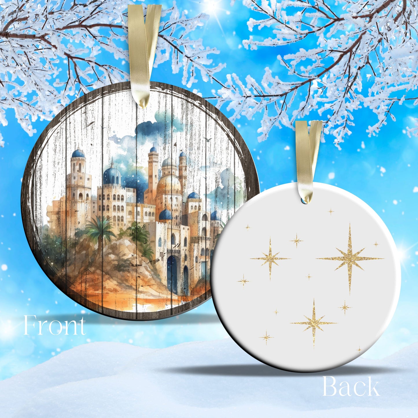 Christmas Nativity Ceramic Ornament 11-09 Bethlehem