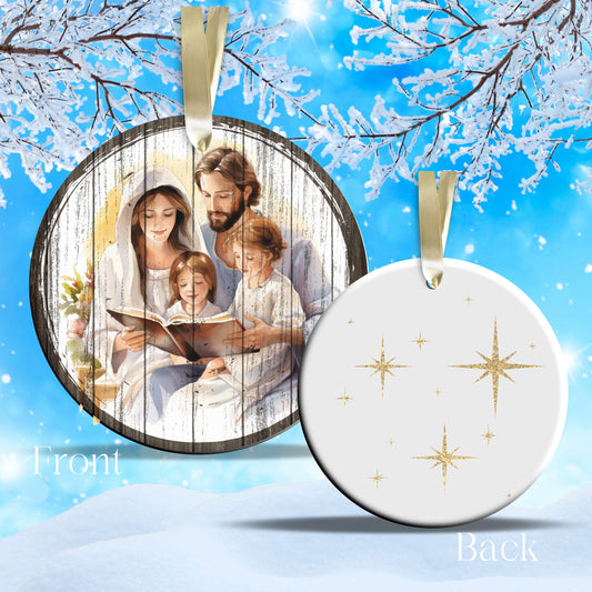 Christmas Nativity Ceramic Ornament 11-16 Family