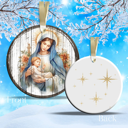 Christmas Nativity Ceramic Ornament 11-17