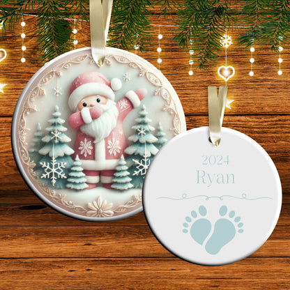 Pastel Nursery Babys First Christmas Ceramic Ornament Bauble 56-19