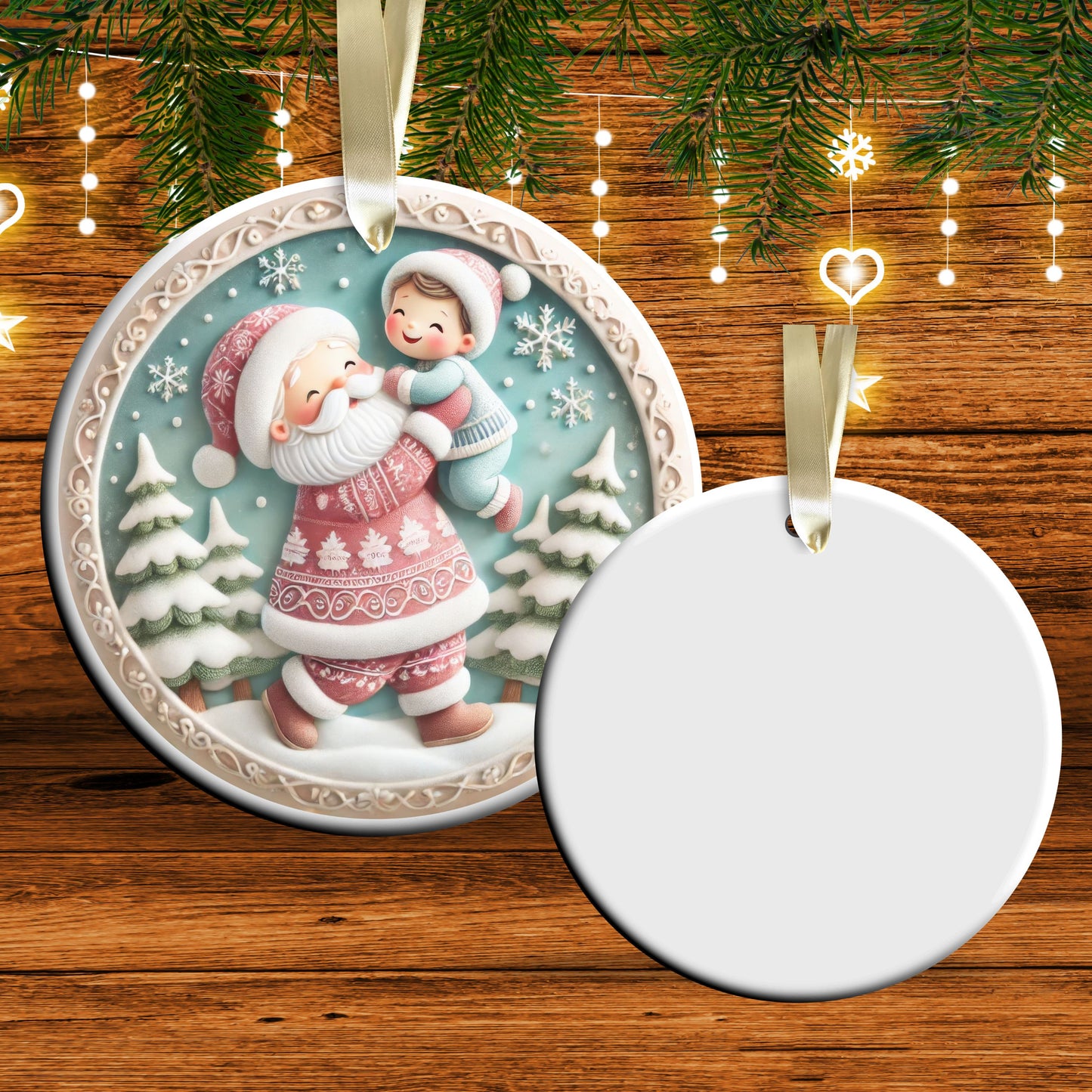 Pastel Nursery Babys First Christmas Ceramic Ornament Bauble 56-20