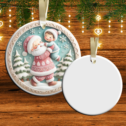 Pastel Nursery Babys First Christmas Ceramic Ornament Bauble 56-20
