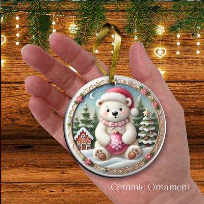 Pastel Nursery Babys First Christmas Ceramic Ornament Bauble 56-05