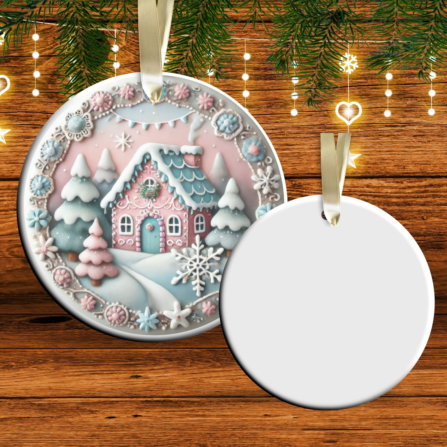 Pastel Nursery Babys First Christmas Ceramic Ornament Bauble 56-10
