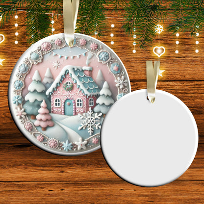 Pastel Nursery Babys First Christmas Ceramic Ornament Bauble 56-10