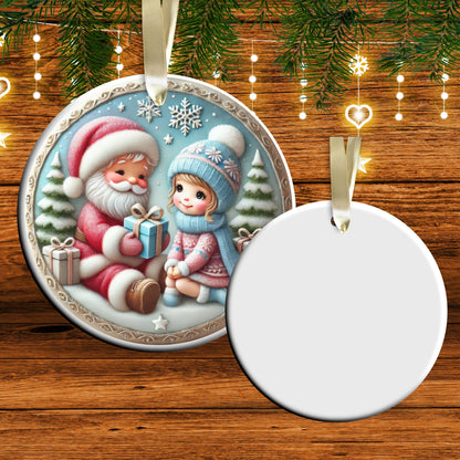 Pastel Nursery Babys First Christmas Ceramic Ornament Bauble 56-12
