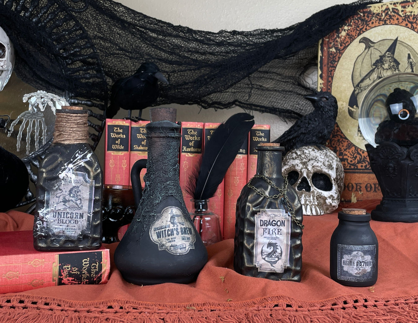 Handmade Halloween Potion Bottles Set 20