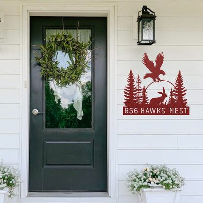 Eagle Hunting Address Sign