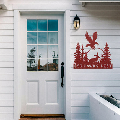 Eagle Hunting Address Sign