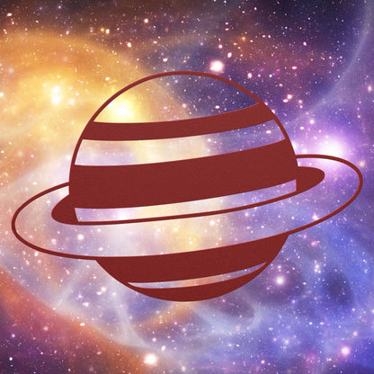 Planet Saturn Metal Sign