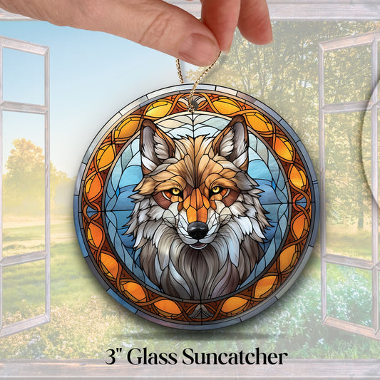 Grey Wolf Suncatcher for Windows 144-05