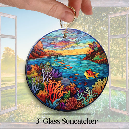 Glass Suncatcher Stained Glass 93-02 Barrier Reef