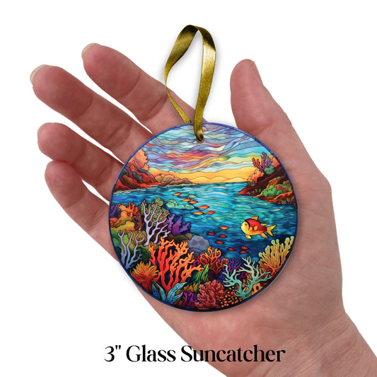 Glass Suncatcher Stained Glass 93-02 Barrier Reef