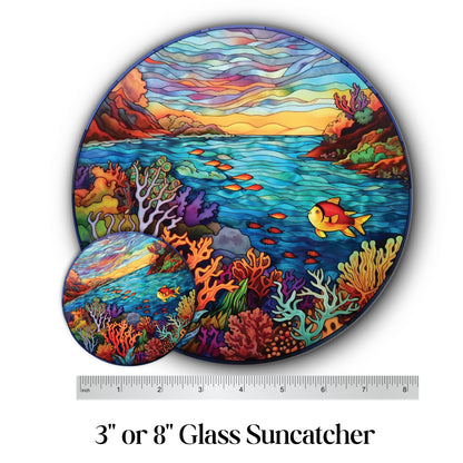 Glass Suncatcher Stained Glass 93-02 Barrier Reef