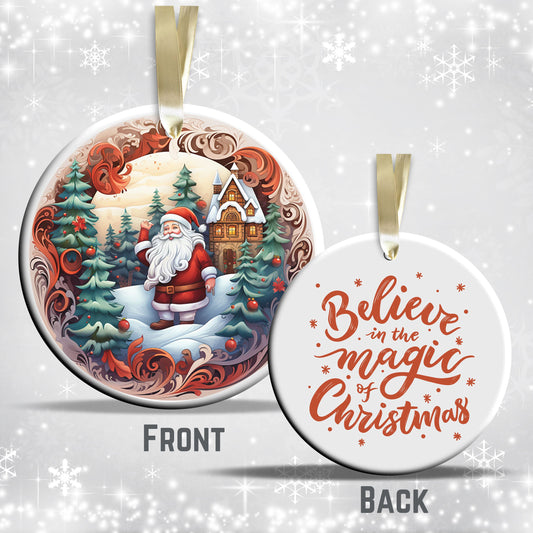 Santa Claus Ceramic Ornament 42-01