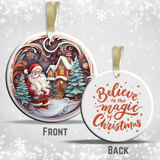 Santa Claus Ceramic Ornament 42-02