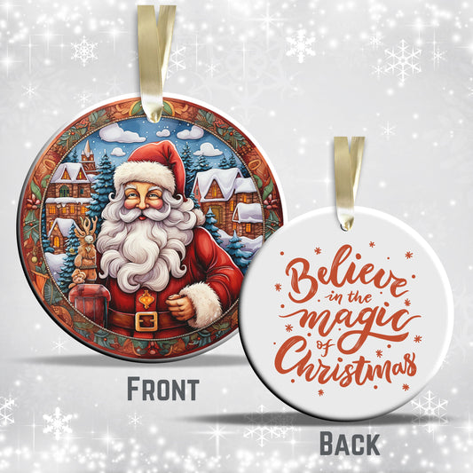 Santa Claus Ceramic Ornament 42-03