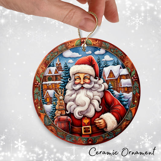 Santa Claus Ceramic Ornament 42-03