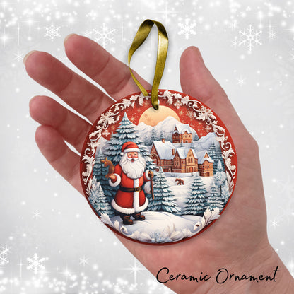 Santa Claus Ceramic Ornament 42-04