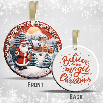 Santa Claus Ceramic Ornament 42-04