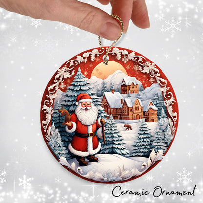Santa Claus Ceramic Ornament 42-04