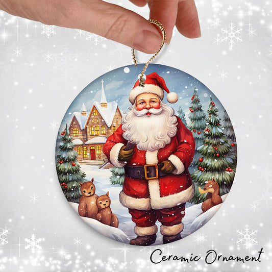 Santa Claus Ceramic Ornament 42-05