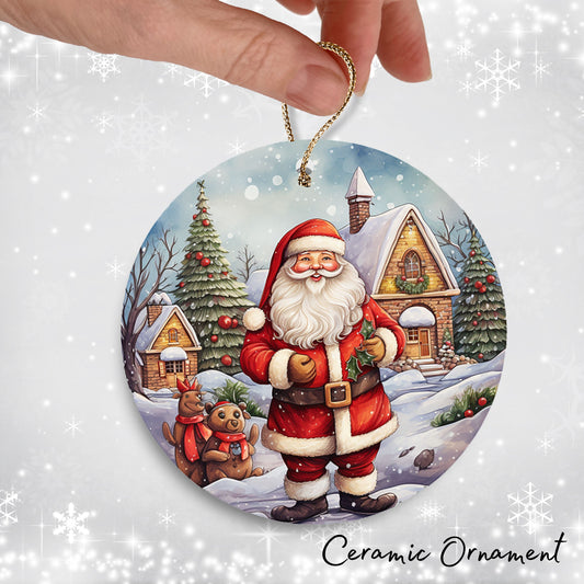 Santa Claus Ceramic Ornament 42-06
