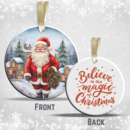 Santa Claus Ceramic Ornament 42-07