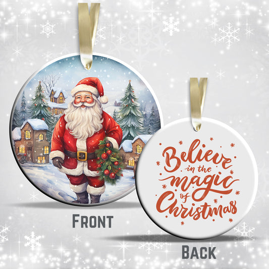 Santa Claus Ceramic Ornament 42-07