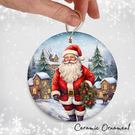 Santa Claus Ceramic Ornament 42-07