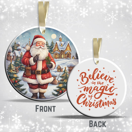 Santa Claus Ceramic Ornament 42-08