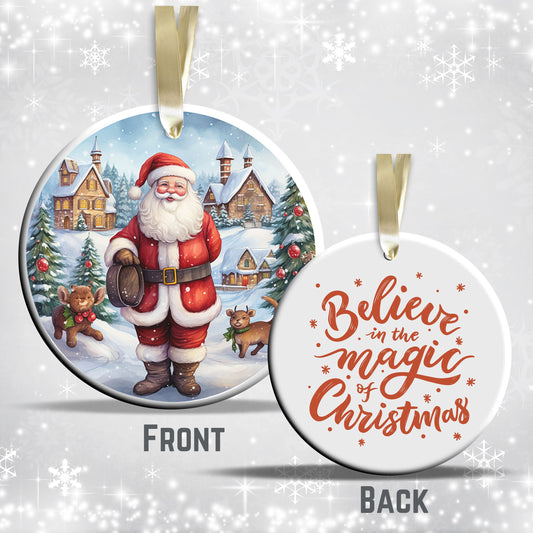 Santa Claus Ceramic Ornament 42-10