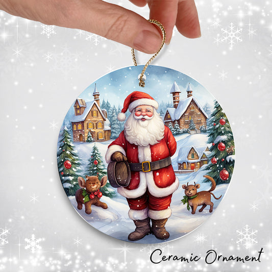 Santa Claus Ceramic Ornament 42-10