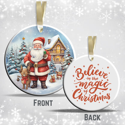 Santa Claus Ceramic Ornament 42-11