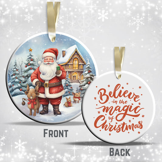 Santa Claus Ceramic Ornament 42-11