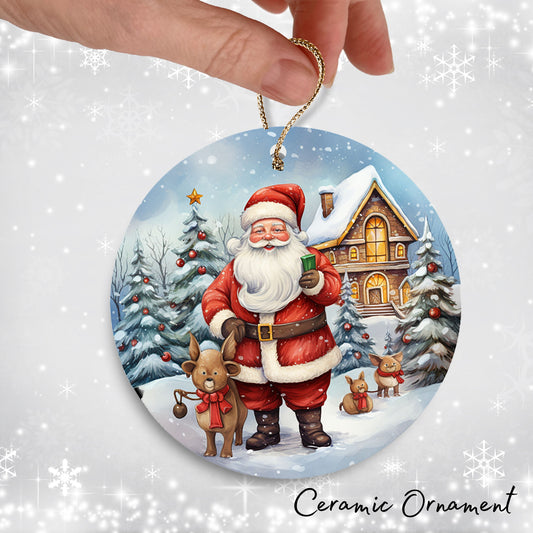 Santa Claus Ceramic Ornament 42-11
