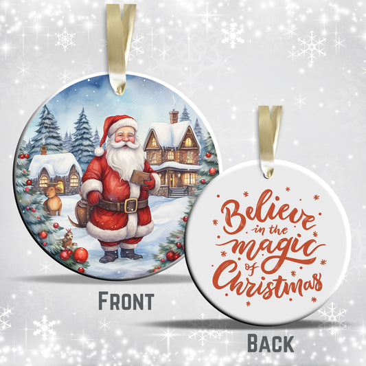 Santa Claus Ceramic Ornament 42-12