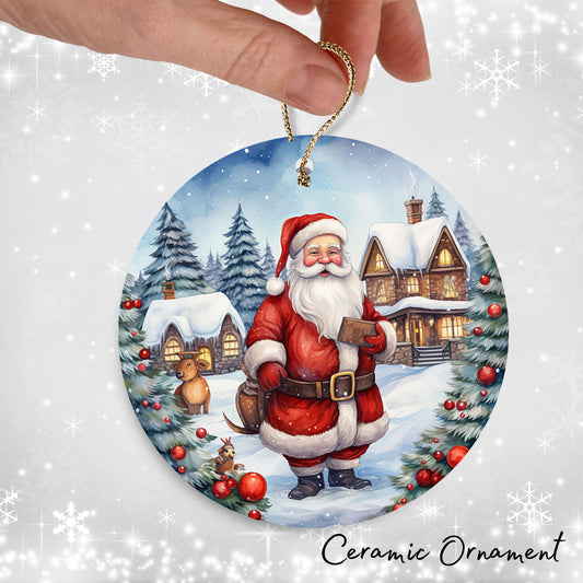 Santa Claus Ceramic Ornament 42-12