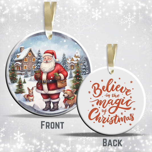 Santa Claus Ceramic Ornament 42-13