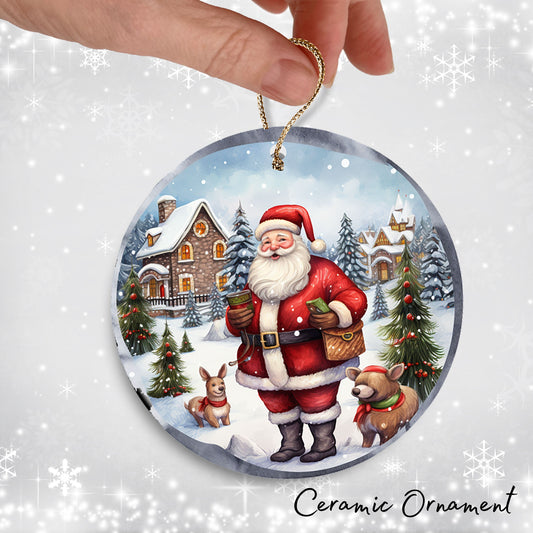 Santa Claus Ceramic Ornament 42-13