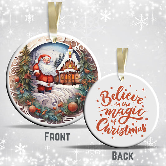 Santa Claus Ceramic Ornament 42-14