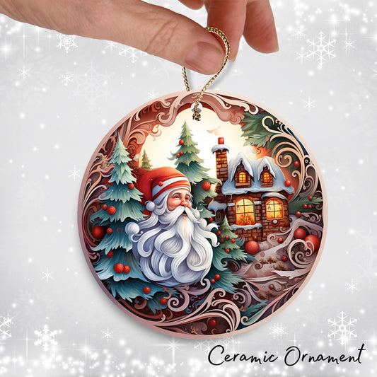 Santa Claus Ceramic Ornament 42-15