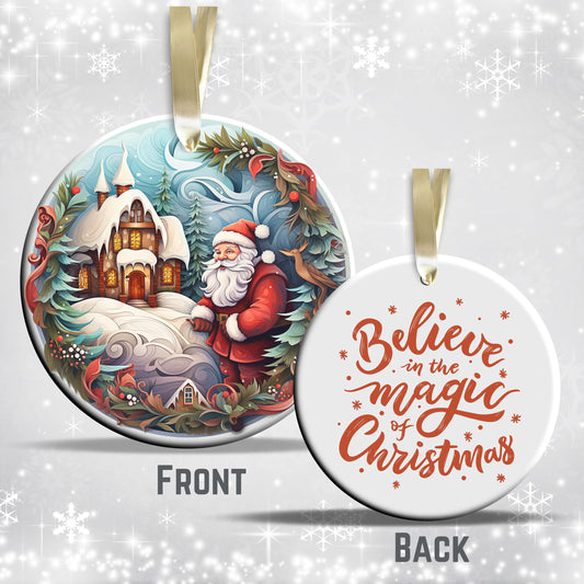 Santa Claus Ceramic Ornament 42-16